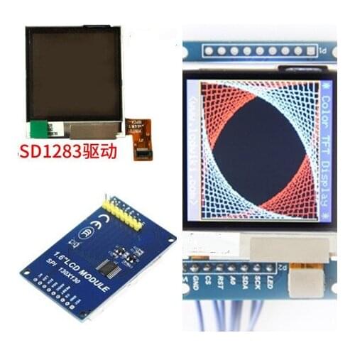 1.6 inch 20PIN 65K/262K SPI TFT LCD Color Screen (Board/No Board) SSD1283 Drive IC 130(RGB)*130