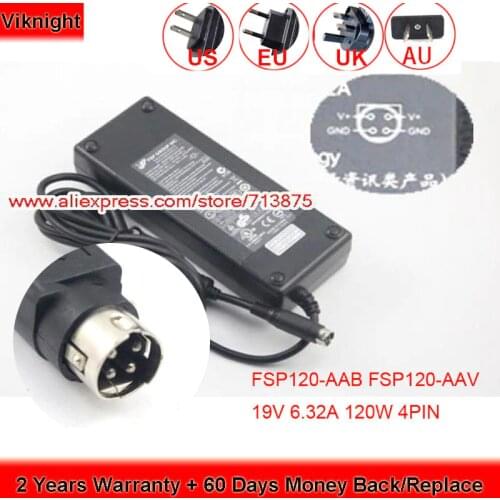 Genuine FSP120-AAB FSP120-AAV 19V 6.32A 120W 4PIN Laptop Charger for Thecus N4200ECO N4200 PRO MPC-424 Power Supply