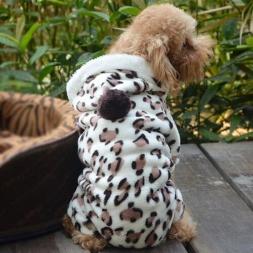 Autumn And Winter Fashion Costume For Pet Small Medium Dog Clothes Flannel 4-legged Pajamas Jumpsuit Casual Puppy Hoodies