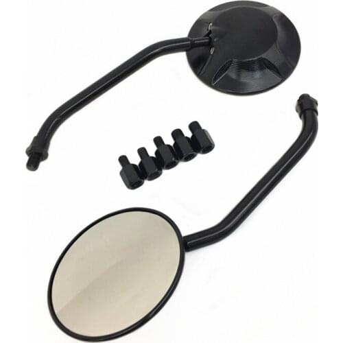 Pair Universal Aluminum M8 M10 Motorcycle Rearview Mirrors For Harley Honda Yamaha Suzuki Kawasaki