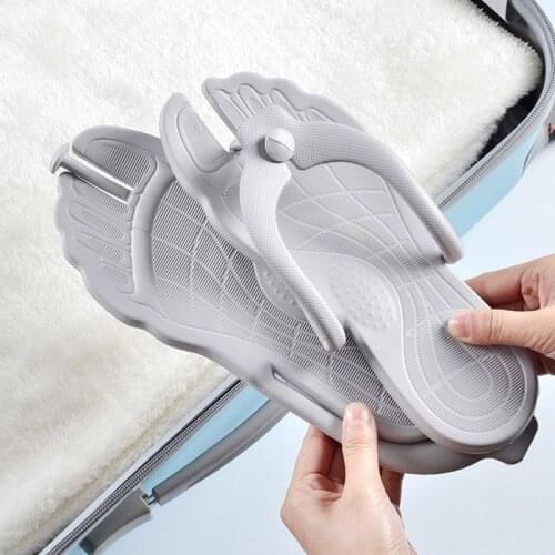Couples Portable Hotel Flip Flops Summer New Foldable Women/Men Antiskid Bathroom Slippers Female Beach Sandals