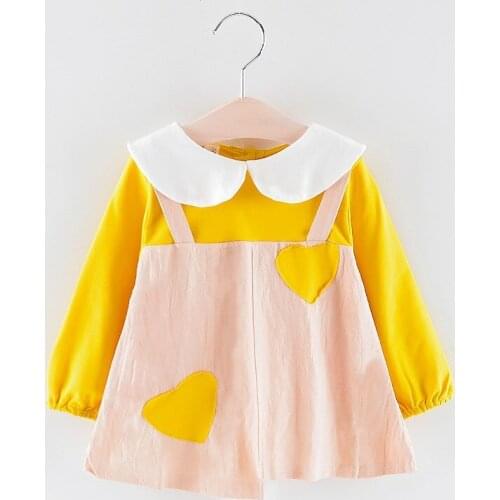 2019 New Baby Girls Dress love heart cotton dresses Newborn Baby Dress for BABY Girls Princess Infant Spring Autumn Clothing