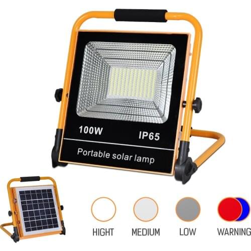 Solar Portable Rechargeable Flood Light LED Lantern Outdoor Garden Camping Tent Light Lamp Outdoor Waterproof Working Light