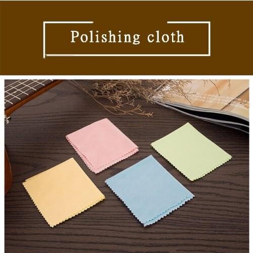10pcs Mix Color Microfiber Cleaning Polishing Polish Cloth for Musical Instrument Guitar Violin Piano Clarinet Trumpet Universal
