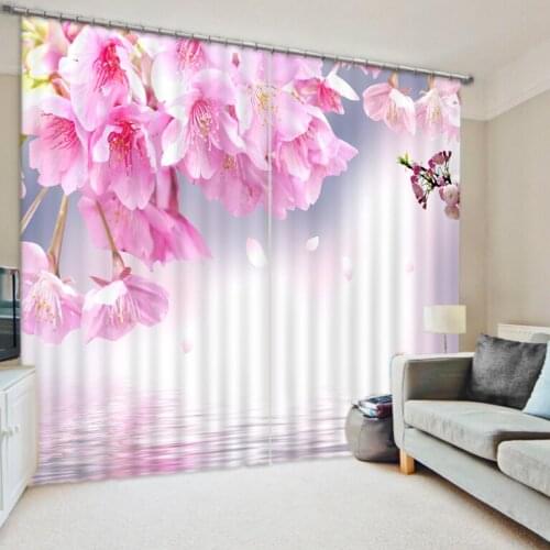 Modern Home Decoration Living Room Curtains Luxury Blackout 3D Window Curtains For Living Room Bedroom flower curtains