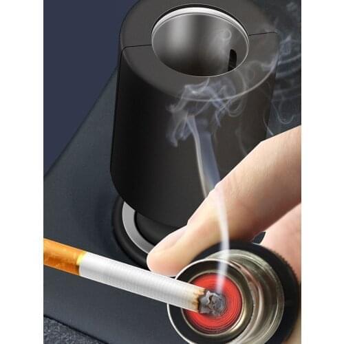 12V 24V Car Cigarette Universal Lighter Convenient Lighting Portable Smoke Tool Ashtray Flame Retardant For Vehicle Holder Box