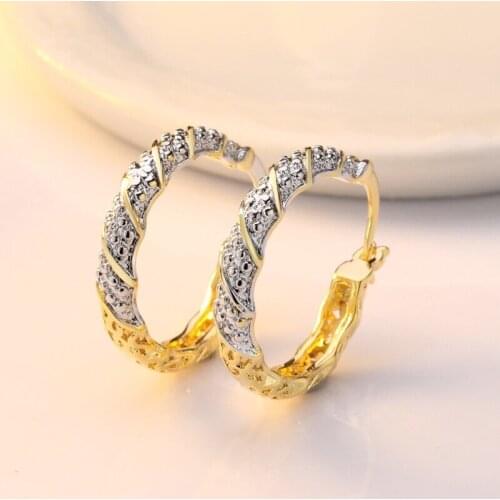 MENGYI Charm Minimalism Round Hoop Earrings Womens Irregular Two Color Clip Earring Set Fashion Creative Wedding Jewelry Gifts