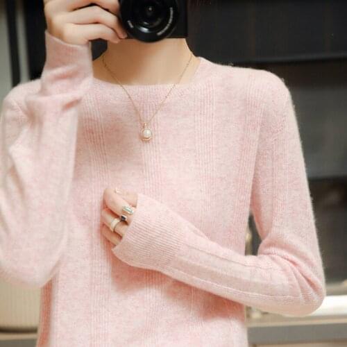 100% Merino Wool Sweater Women Pullover 2021 Autumn Winter New Warm Soft O-Neck Long Sleeve Knitted Female Solid Casual Jumper