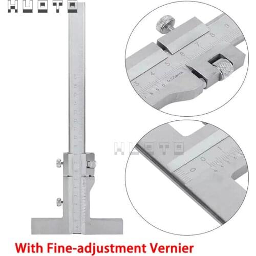 0-160mm DIN862 Measuring Guage Marking Vernier Caliper Scraper Bridge Tool 0.05mm with fine-adjustment Vernier Caliper Steel
