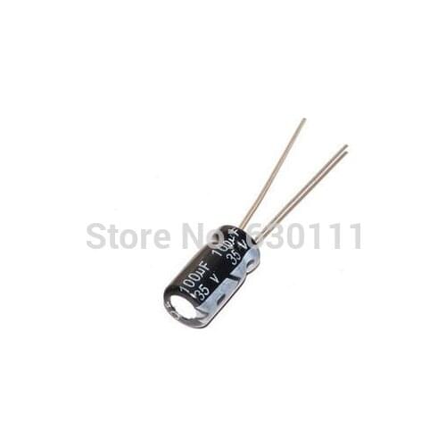 1000PCS Aluminum Electrolytic capacitor 100uf 35V 6X12mm