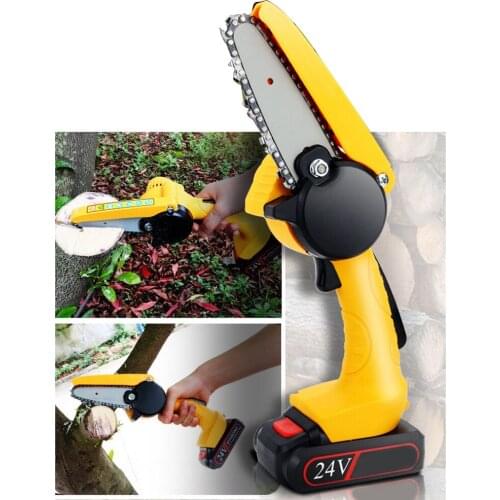 4inch 750W Pruning Saw Rechargeable Portable Electric Chain Saw for Outdoor Wireless Small One-hand Saw for Garden Tree Trimming