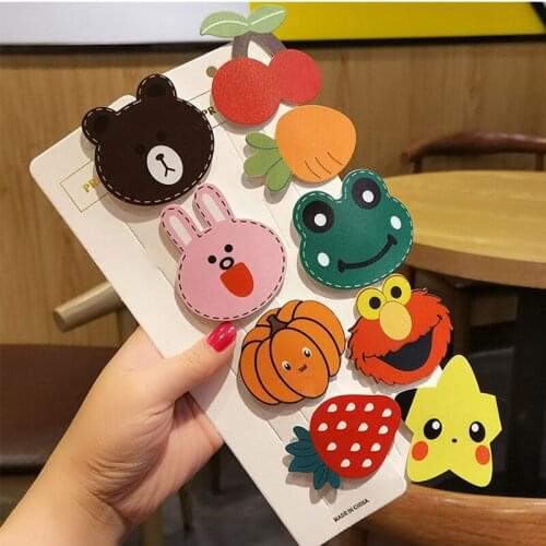 Acrylic Bear Bunny Forg Star Hair Clips Women Hair Pins Duckbill Clip Hair Barrette Accessories