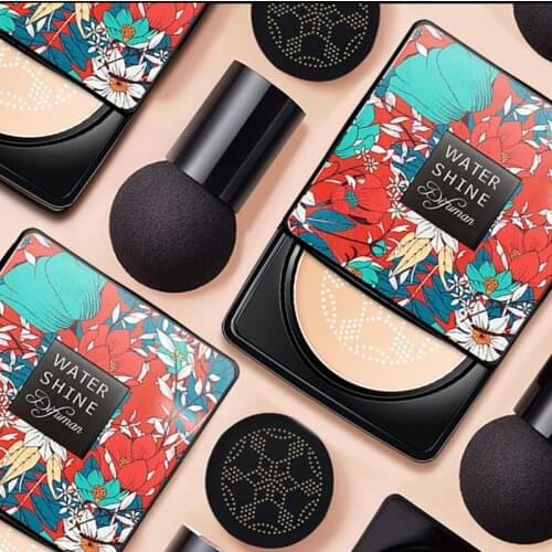 BB Air Cushion Foundation Mushroom Head Waterproof CC Cream Concealer Whitening Makeup Cosmetic Brighten Face Base Tone