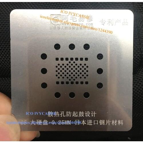 For iPhone 6S 6SP 7G 7P NAND Flash Chip BGA Stencil Reballing IC Pins Heating Template Tin Plant Steel Net 0.25mm Thickness