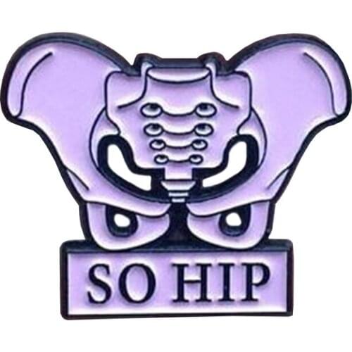 Pastel goth gothic skeleton bone anatomy hitchhikers guide to the galaxy hip hipster Enamel Pin badge