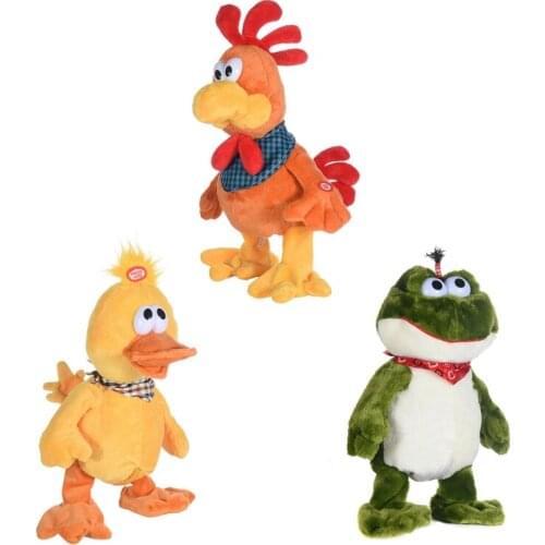 29/32cm Dancing Toy Electric Plush Doll Soft Stuffed Cocks Duck Frog Lovely Party Gift with Music Kids Educational Toy