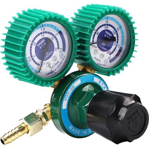 Oxygen Gas Regulator Pressure Reducer Flow Meter 2 Dial Durable Compact