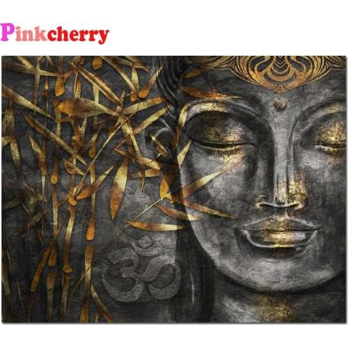 Full Square/round Diamond painting Golde buddha statue diamond embroidery 5 d cross stitch Diamond mosaic Zen pattern
