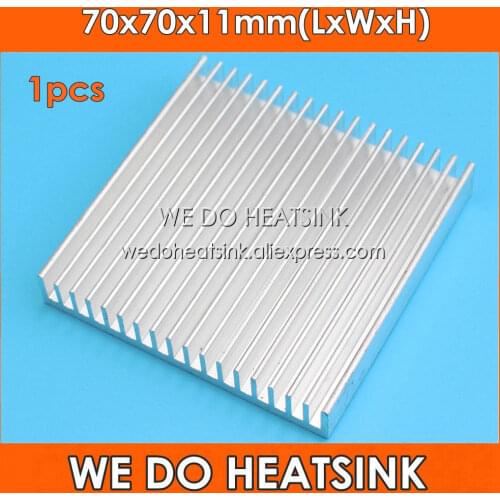 WE DO HEATSINK 70x70x11mm Radiator Aluminum Heatsink Extruded Heat Sink for LED Electronic Integrated Circuit Cooler Cooling