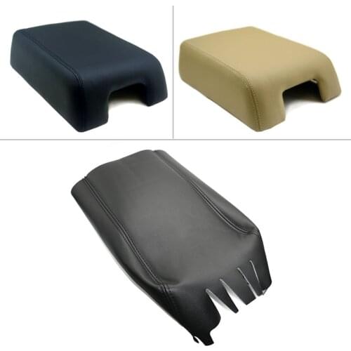 Soft Leather Armrest Cover w/ Sponge For F150 Lariat 2004 2005 2006 2007 2008 Interior Center Console Lid Armrest Box Cover Trim