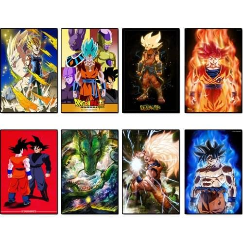 Dragon BallWall StickerAnime PosterMonkey KingSuper Saiyan KakarotPiccoloCanvas Paintingkids Room Decoration Giftpictures