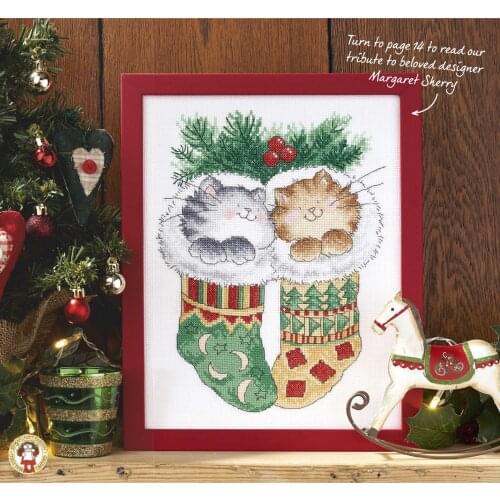 Two kittens in socks 28-33 Counted Cross Stitch 11CT 14CT 18CT DIY Chinese Cross Stitch Kits Embroidery Needlework Sets