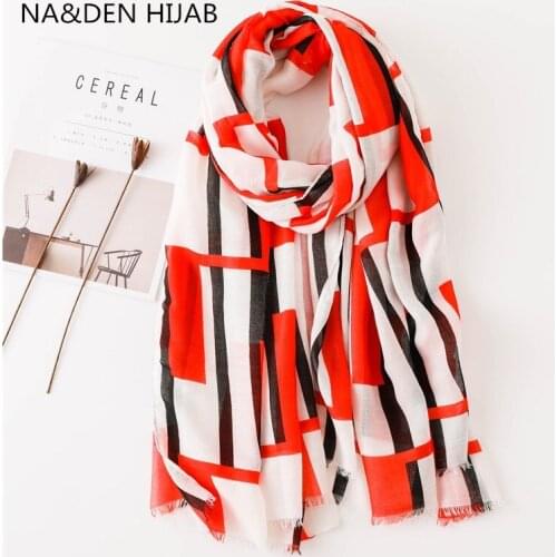 New fashion viscose striped pattern print soft women scarf foulard wraps shawls hijab viscose muslim bandana 10pcs fast shipping