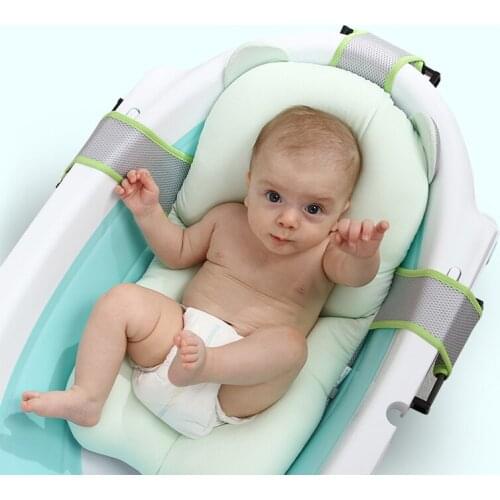 Baby Shower Portable Air Cushion Bed Babies Infant Baby Bath Pad Non-Slip Bathtub Mat NewBorn Safety Security Bath Seat Support