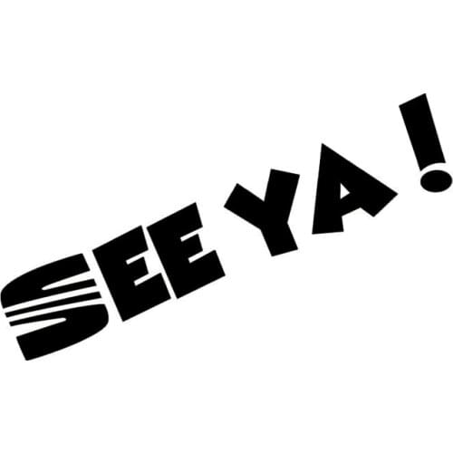 Personalized SEE YA Car Stickers Stylish Car Stickers Suitable for Various Models of Pvc Car Stickers Black/white, 20*11CM
