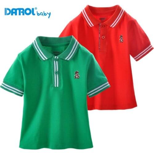 2020 Summer Polos Shirts for kids tops Boys Short Sleeve Polo 1pc/lot Top Quality
