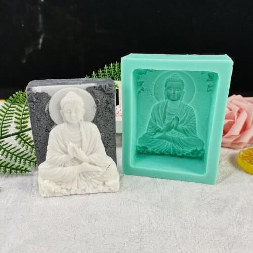 3D Buddha Shape Soap Bar Silicone Mold Resin Mould DIY Aromatherarpy Household Decoration Craft Molds Tools