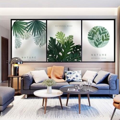 Static non-adhesive film fresh and elegant glass stickers window glass transparent opaque office glass decoration