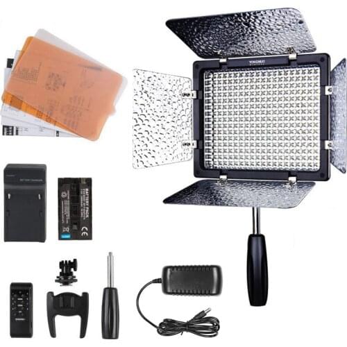 YONGNUO YN300III YN-300III YN300 5500K White LED Light for Wedding Photography Studio,Optional Battery Kit + AC Adapter+Softbox