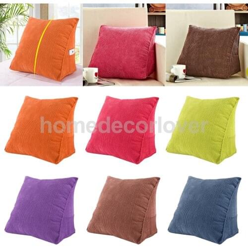 Triangular Waist Cushion Lumber Pillow Throw Pillow Home Car Office Back Support Pad Backrest Size S - 6 Colors