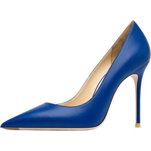 Genuine Leather Red Bottom Shoes Fashion Stilettos Women High Heeled Pumps Elegant Pointed Toe Sexy Heels Spring Dropshopping