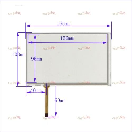 ZhiYuSun XWT269 165*104mm 4lines navigation resistive touch screen display 165*104 on the outside flat screen