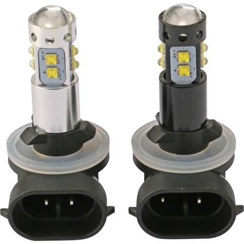 1PCS Sliver Body Driving Light Replacement Bulb Car 80W 2525 881 880 H27 LED 12V White Fog Light Deadlight Daytime Running Light