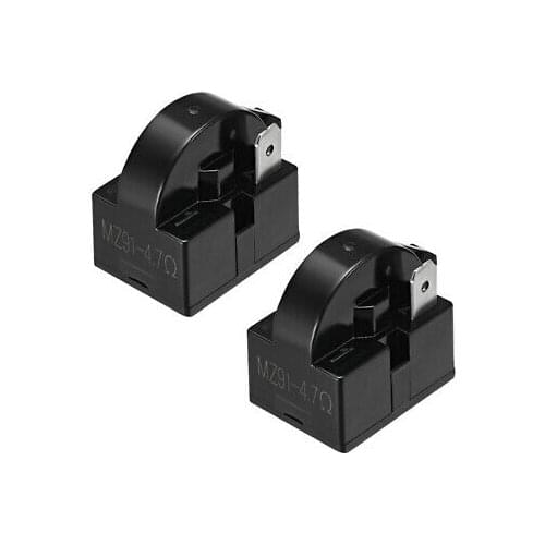 2 Pcs 4.7 Ohm 1 Pin Refrigerator PTC Starter Relay Black