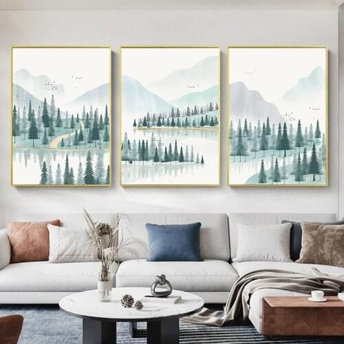 3PC Painting By Numbers Landscape Oil Picture On Canvas Acrylic Paints For Adults With Frame Coloring By Number Home Decor Art