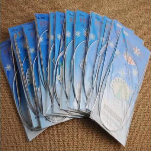 43cm Stainless Steel Circular knitting needles set 7PCS/Set Size 2.0-5.0mm knitting needles Crafts