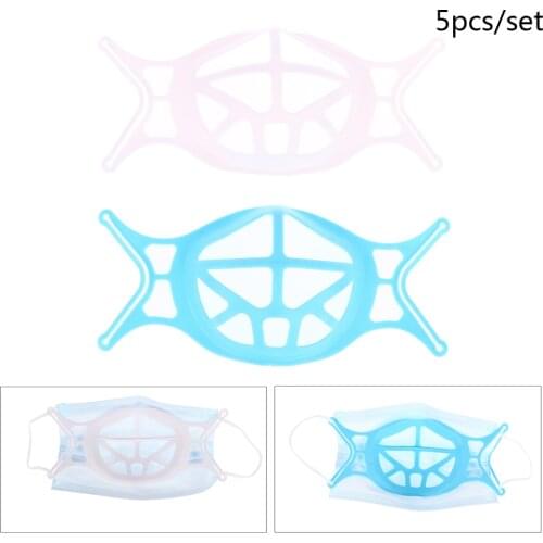 5 Silicone 3D Mouth Mask Support Mask Inner Bracket Breathing Assist Help Inner Pad Bracket Mask Holder Breathable Valve Filters