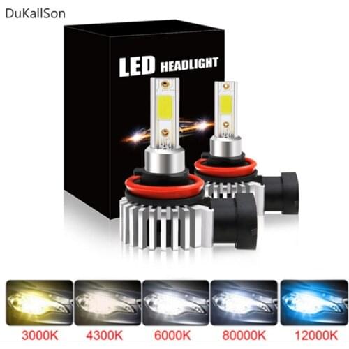 Auto Lamp H4 Led Headlight Bulb High Low Beam Diodes COB Chips No Fan Automotive Motorbike Light 80W 12000lm 6000K 12V 24V