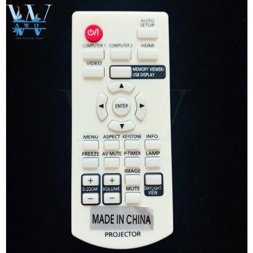 AWO New PT-UX352C Remote Control For Panasonic Projector PT-LW25H PT-LX26H PT-LX30H PT-LX26 PT-LX22 PT-UW250