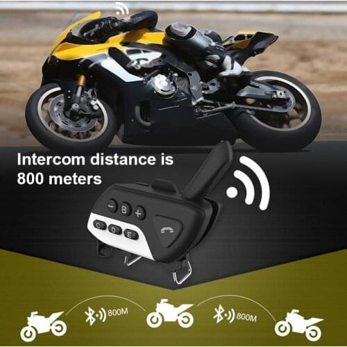 Multi BT Interphone Motorcycle Bluetooth Helmet Headsets Intercom FM Automatic Answer Waterproof Noise Reduction Earbud Headset