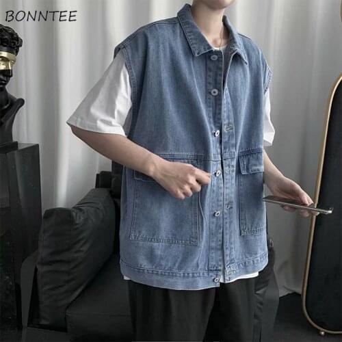 Мужские джинсовые жилеты BONNTEE China At AliExpress