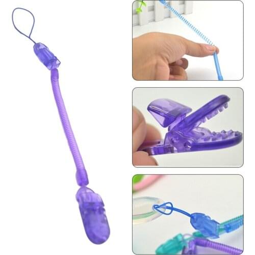 Hot 1pc Baby Infant Toddler Dummy Pacifier Spring Soother Nipple Clip Chain Holder Strap