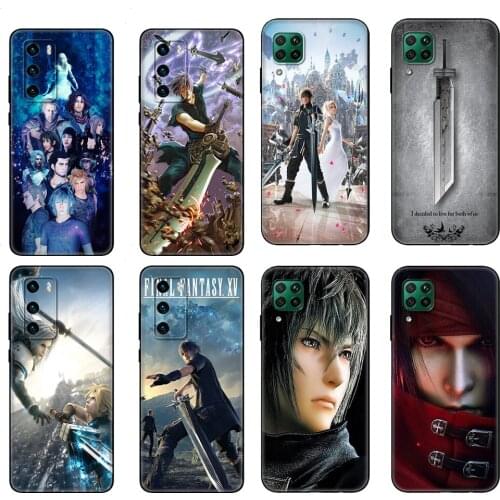 Black tpu Case For Huawei P30 Lite P30 Pro P40 Case For Huawei P40 LITE E P Smart 2020 Case Cover Final fantasy xv ffxv