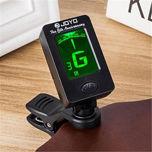 Digital Acoustic Clip Type Folk Guitar Tuner Violin Ukulele Stringed Instrument Guitar Accessories Bass Tuner Built-in Battery