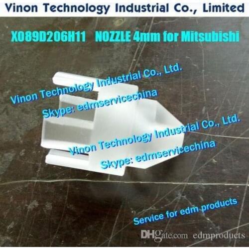 DEL9600 edm NOZZLE Diam 4mm X089D206H11 for Mitsubishi MV1200,MV2400 machines DEL96A, X089-D206-H11