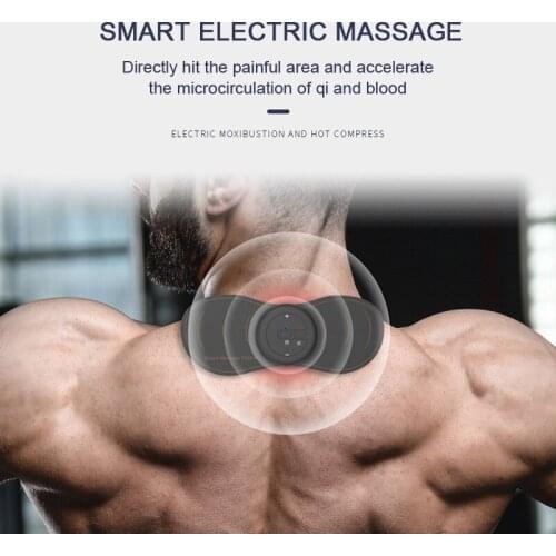 Mini USB Electric Tens Acupuncture Low Frequency 6 Mode EMS Pulse Massager Pads Neck Shoulder Cervical Massage Pad Mat Tool